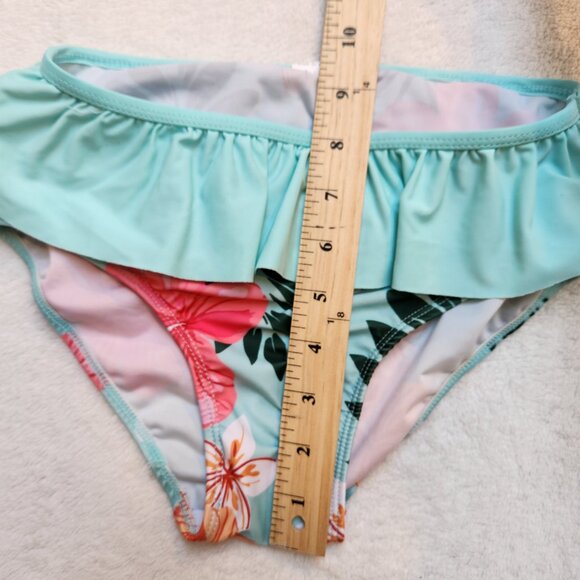 Girls Two Piece Swim Suit Floral Tropical Rash Guard UV Protection - Picture 7 of 11